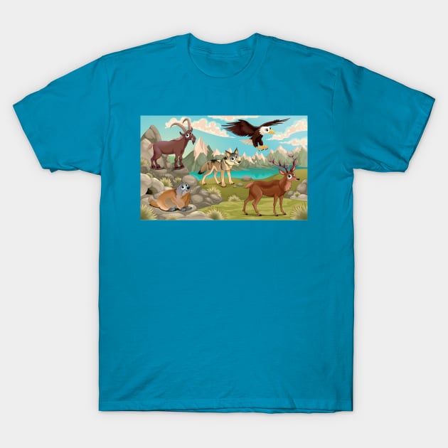 Mountain Scene 2 T-Shirt by ddraw